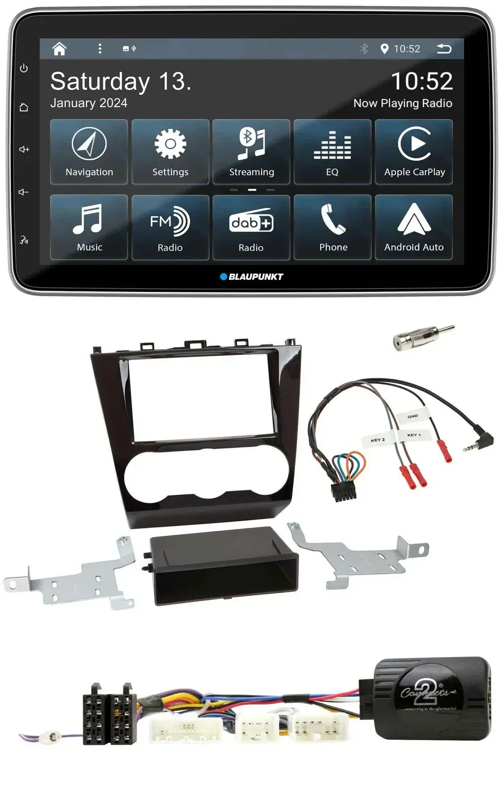 Blaupunkt USB DAB SD Lenkrad Bluetooth Autoradio für Subaru Forester ab 2015