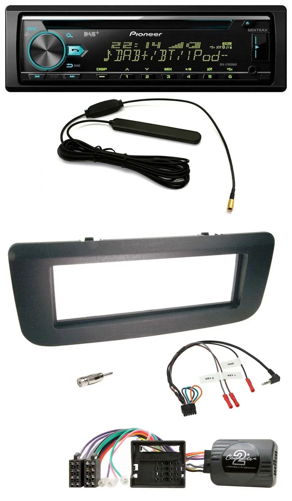 Pioneer CD MP3 Lenkrad DAB USB Autoradio für Skoda Fabia 07-14 Praktik Roomster