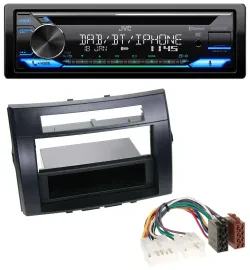 Автомагнитола для Toyota Corolla Verso (2004–2009) JVC Bluetooth, USB, DAB, CD, черная