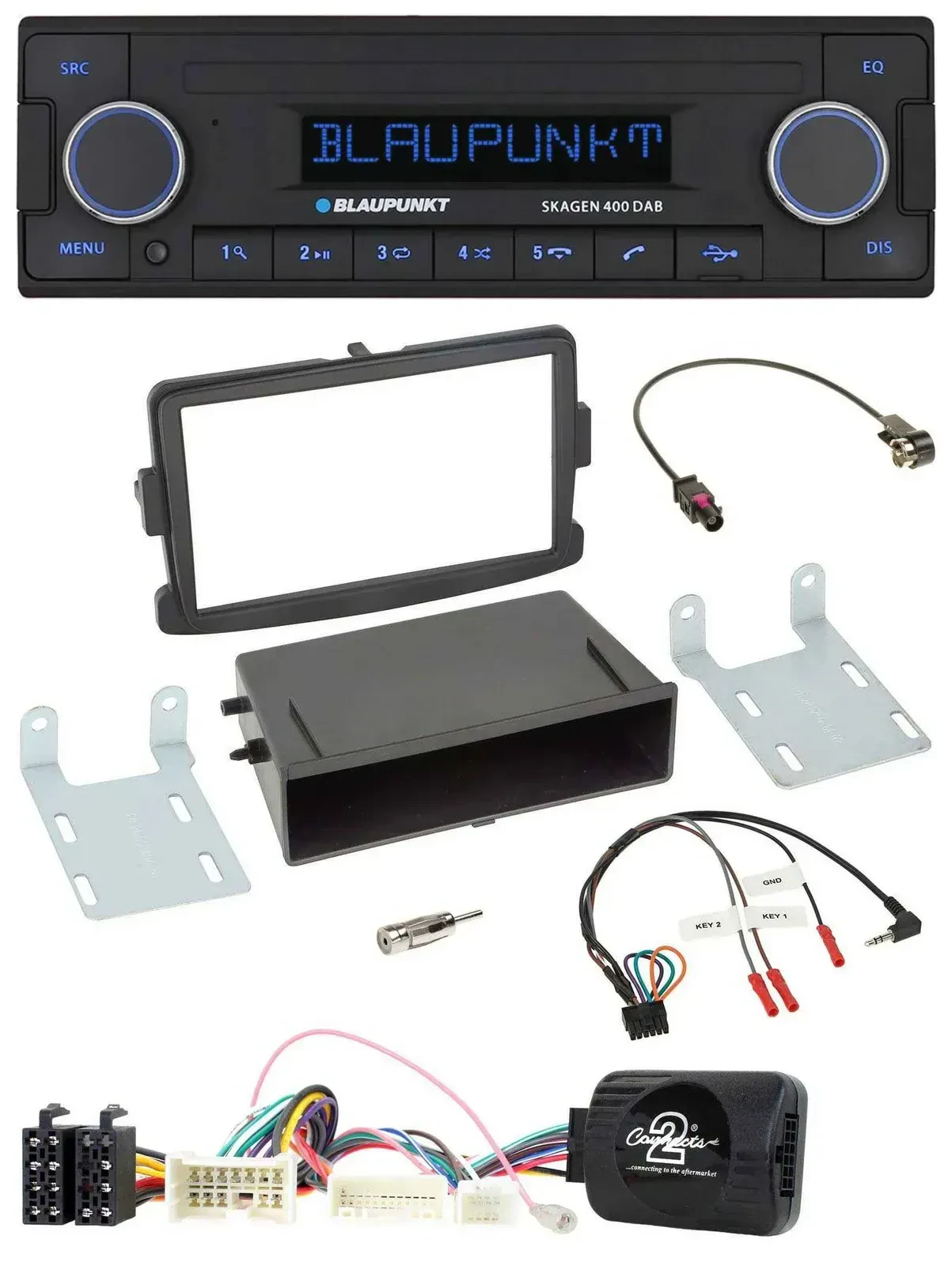 Blaupunkt DAB USB Bluetooth Lenkrad Autoradio für Dacia Dokker Duster Lodgy ab 1