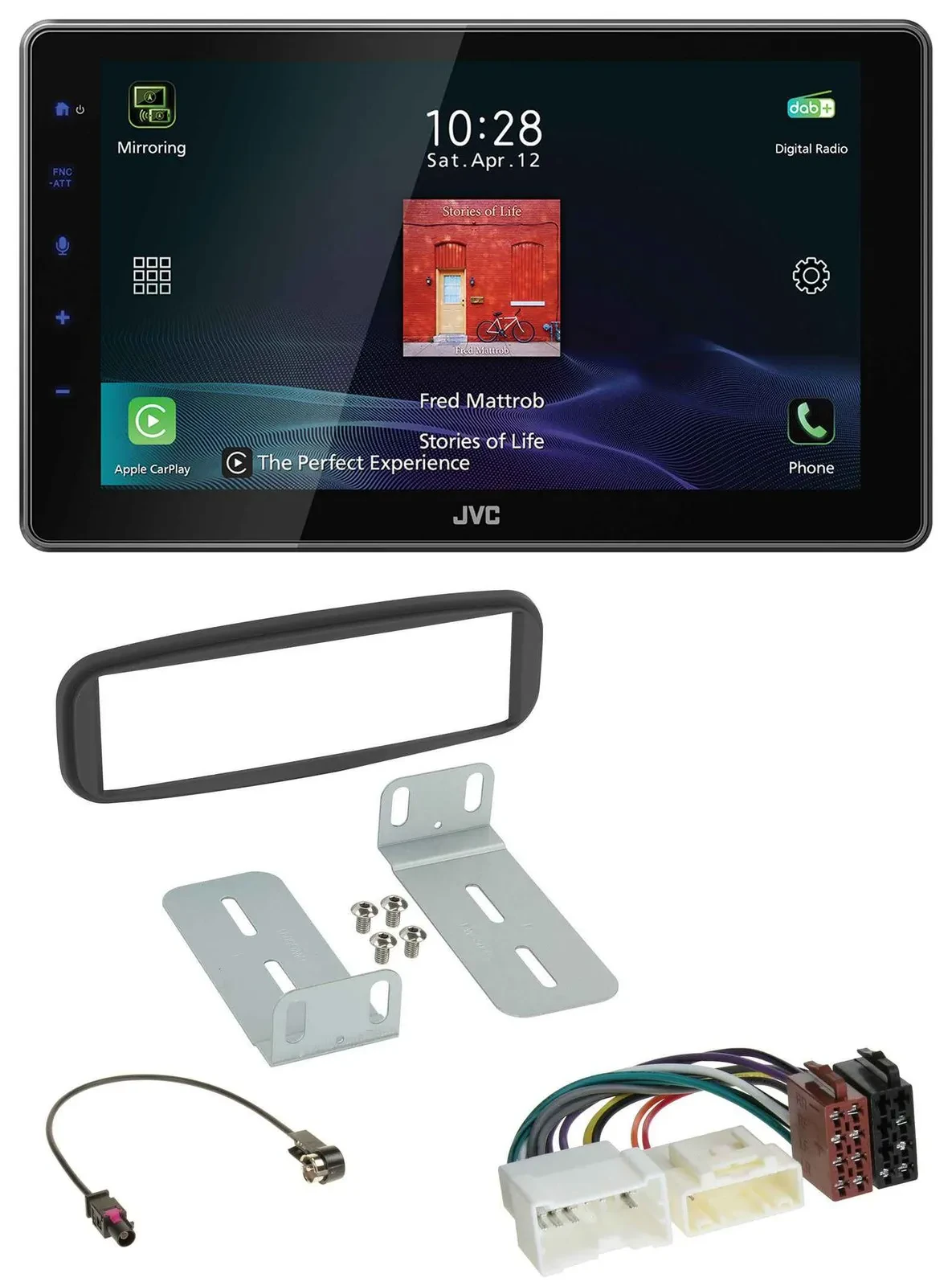 JVC DAB MP3 Bluetooth USB Autoradio für Renault Clio (2012-2017)