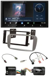 Kenwood Bluetooth 2DIN USB DAB Lenkrad Autoradio für Ford Mondeo S-Max ab 07 sil