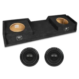 NVX VE-GM-SLVECG1-D10S Dual 10" Sealed Enclosure w/ Two W10S4 Subwoofer