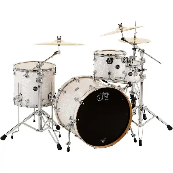 Ударная установка акустическая DW Performance Series 4-Piece Shell Pack White Marine Finish Chrome Hardware