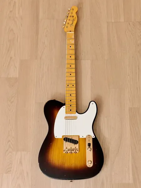 Электрогитара Fender Custom Shop 1955 Telecaster Wildwood 10 Relic SS Sunburst w/case USA 2021
