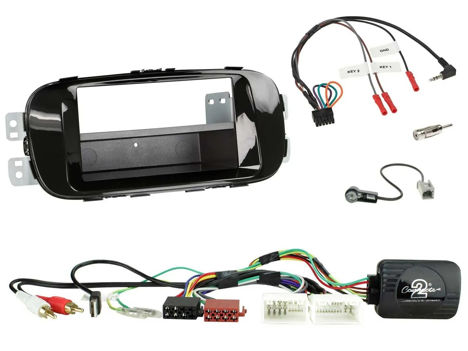 Radioset Lenkradadapter DIN Autoradio für Kia Soul 14-19 piano AUX