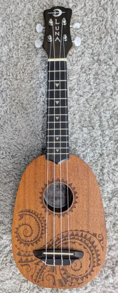 Luna Model UKE TATTOO Hawaiian Soprano Pineapple Mahogany Ukulele