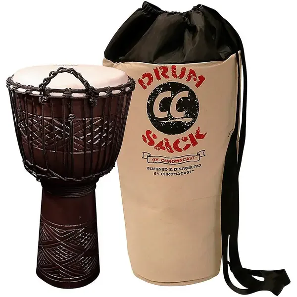 Джембе Sawtooth Tribe Series 12" Hand-Carved Congo Design Rope Djembe w/Carry Bag