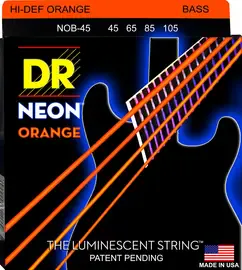 Струны для бас-гитары DR Strings Neon NOB-45 45-105