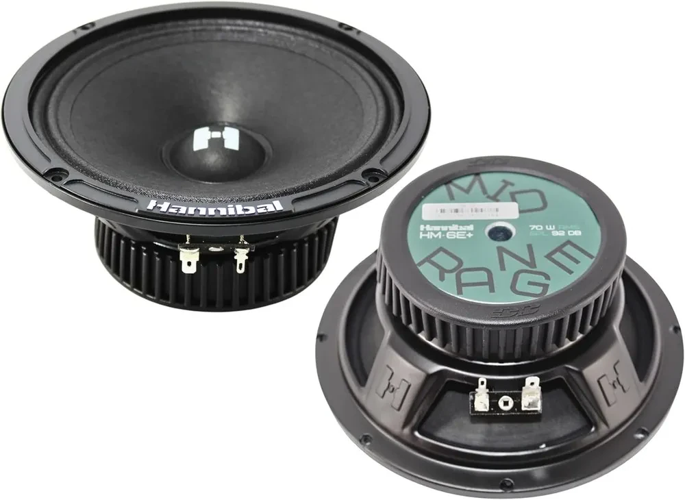 Deaf Bonce Hannibal HM-6E+ 6.5" 4-ohm Midrange Car Speakers