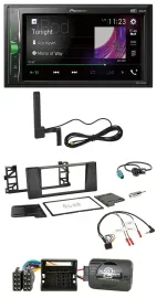 Pioneer MP3 DAB Lenkrad 2DIN Bluetooth Autoradio für BMW 5er E39 01-04 Aktivsyst