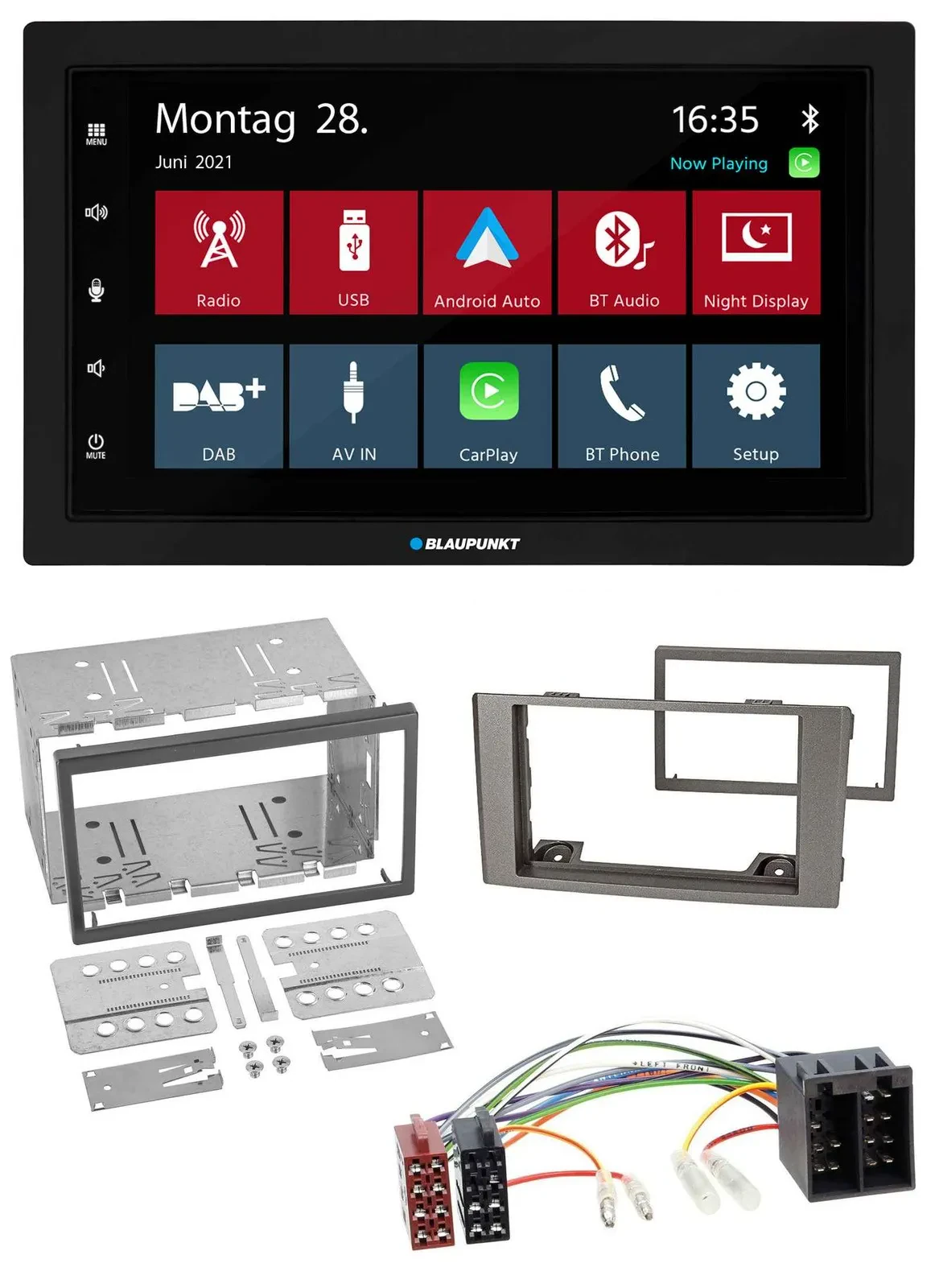 Blaupunkt MP3 Bluetooth DAB 2DIN USB Autoradio für Iveco Daily 2006-2014 silber