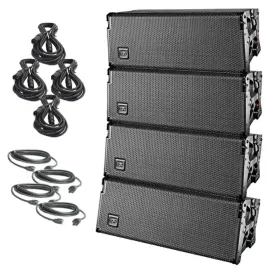 DAS Event 208A Dual 8" Multipurpose Powered Line Array Speakers 4 Pack Bundle