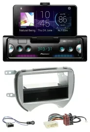 Автомагнитола для Nissan Micra (K13, 2010–2013) Pioneer USB MP3 Bluetooth DAB серебристая