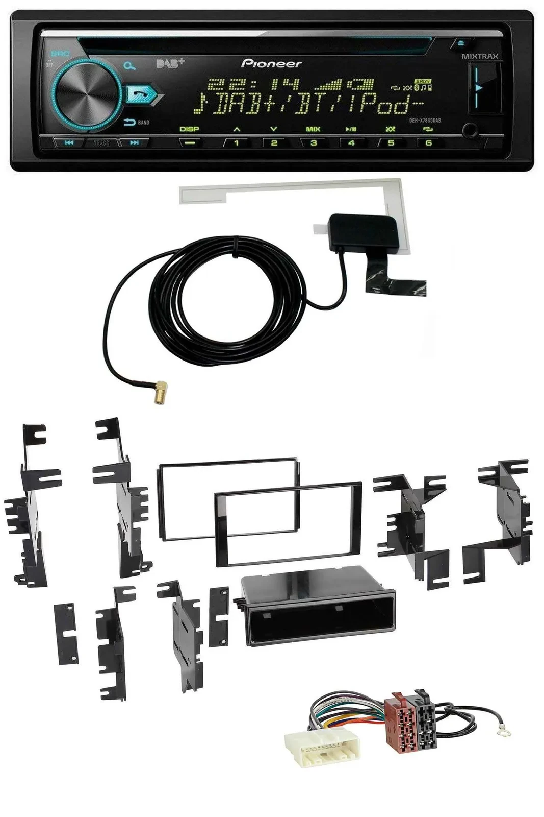 Автомагнитола Pioneer MP3/AUX/CD/USB/DAB для Nissan Cube (с 2009), Frontier (с 2013), Juke