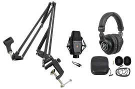 Se Electronics sE4100 Condenser Recording Microphone+Boom Arm+Headphones+Cable