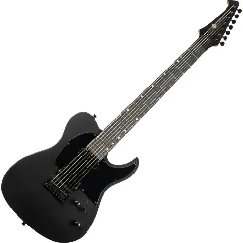 SPIRA Guitars T-407 MBK Satin Black Modern T-Style 7-Saiter E-Gitarre B-Ware