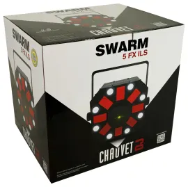 (2) Chauvet DJ Swarm 5 FX ILS RGBAW DMX LED Rotating Derby/Laser/Strobe Lights