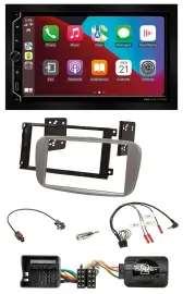 Автомагнитола ESX 2DIN DAB USB Bluetooth для Ford Focus/Galaxy/C-Max серебристая с поддержкой кнопок на руле