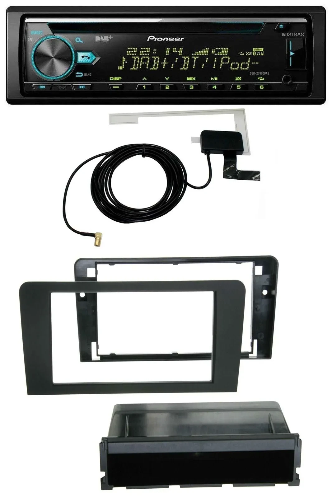 Автомагнитола для Audi A3 8P (2003–2012) Pioneer CD/USB/DAB, MP3, поддержка управления на руле, совместима с активной системой Bose