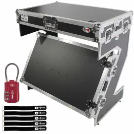 ProX XS-ZTABLEBL JR Portable Z-Style DJ Table Flight Case w Wheels & Lock Silver