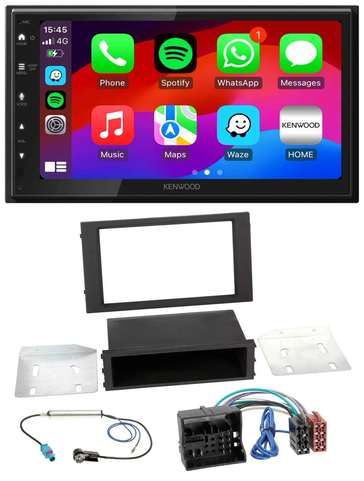 Kenwood MP3 USB DAB 2DIN Bluetooth Autoradio für Seat Leon (ab 2014)