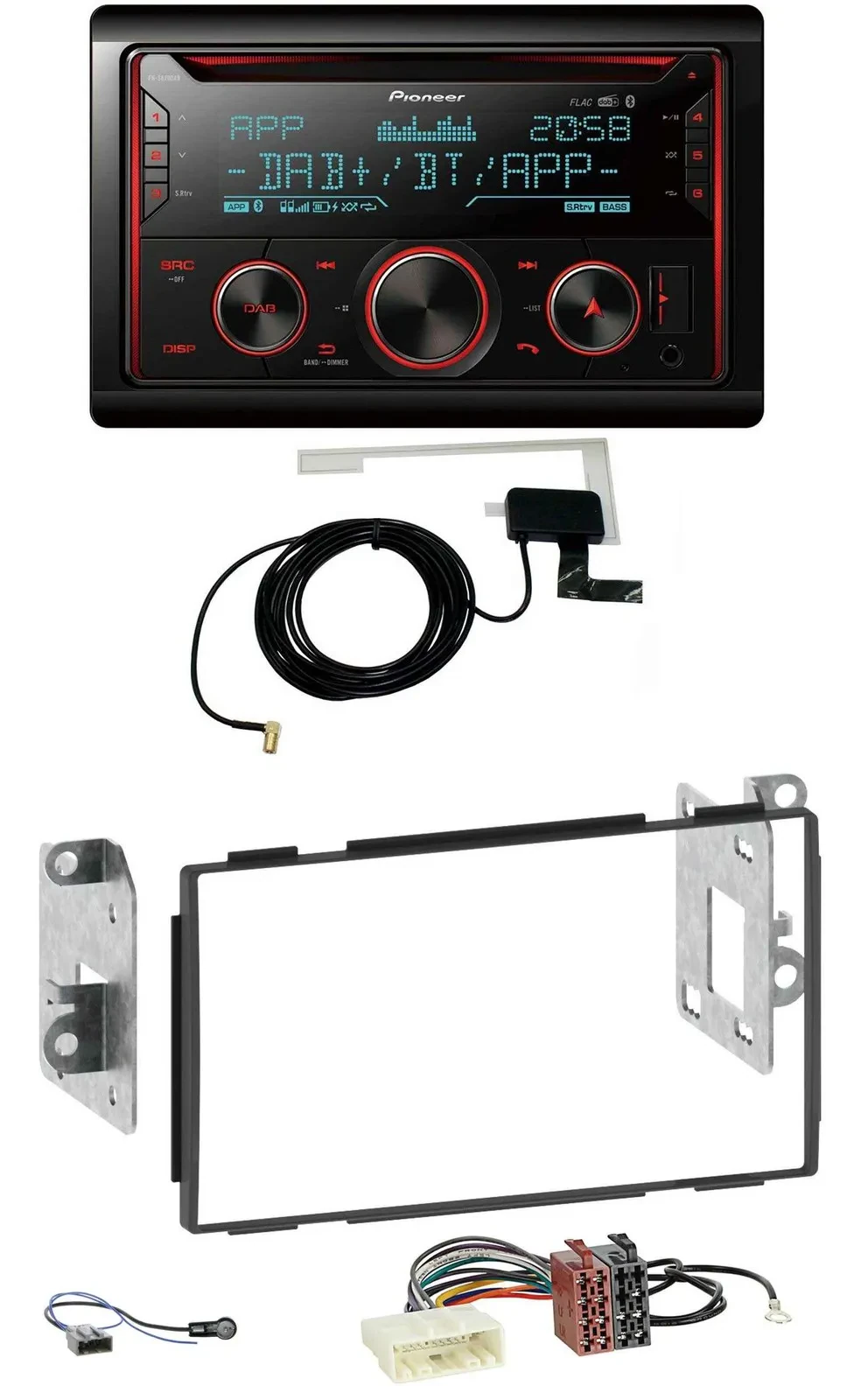 Автомагнитола для Nissan Qashqai 2007–2013 Pioneer 2 DIN, CD/MP3, DAB, USB, Bluetooth