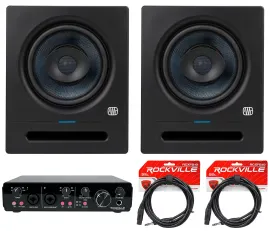 Активная акустическая система PreSonus Eris Pro 8 8" (набор, пара) + аудиоинтерфейс 2x2 USB