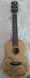 Luna Guitars Luna UKE TC SPR Tattoo Concert Size Spruce Top Mahogany Body Ukulele