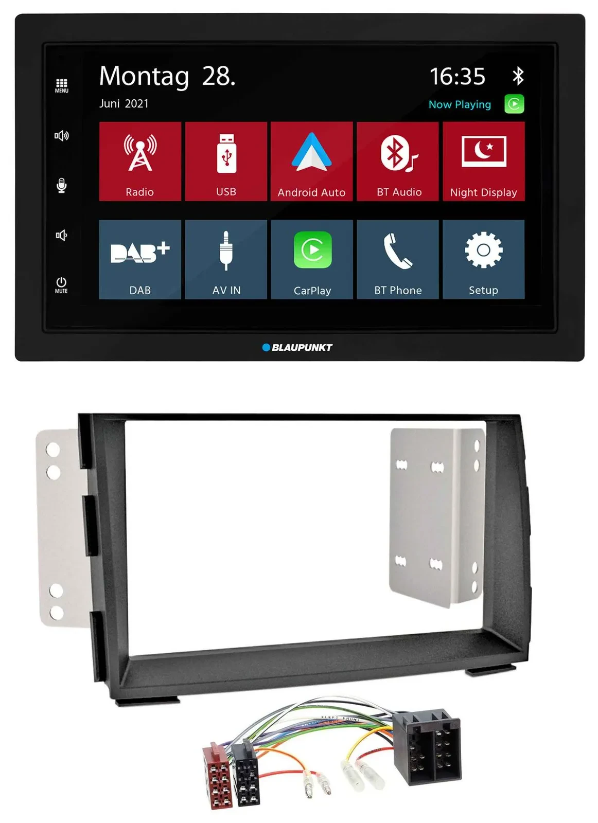 Blaupunkt MP3 Bluetooth DAB 2DIN USB Autoradio für Kia Venga (YN, ab 2009)