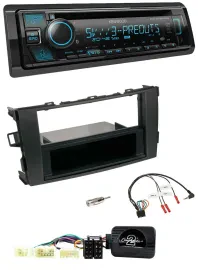 Kenwood Bluetooth USB CD Lenkrad DAB Autoradio für Toyota Auris 2007-2011 schwar