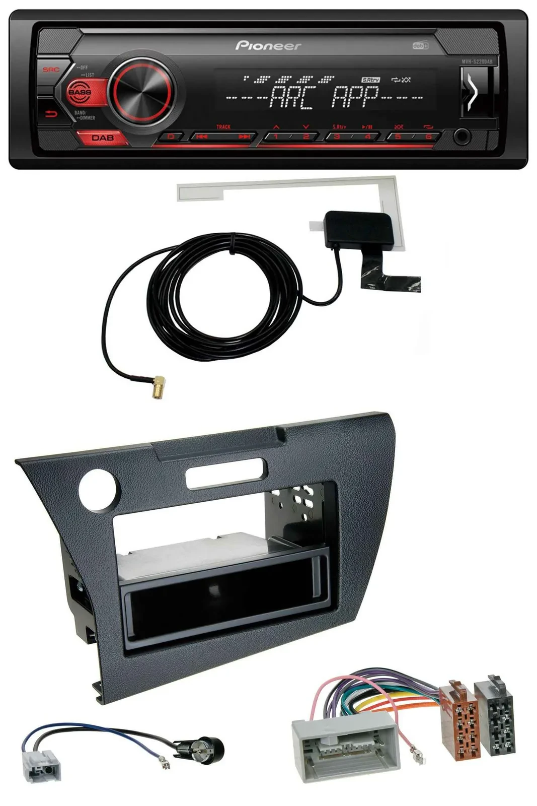 Автомагнитола для Honda CR-Z (ZF1, с 2010) Pioneer 1DIN, USB, DAB, MP3, AUX