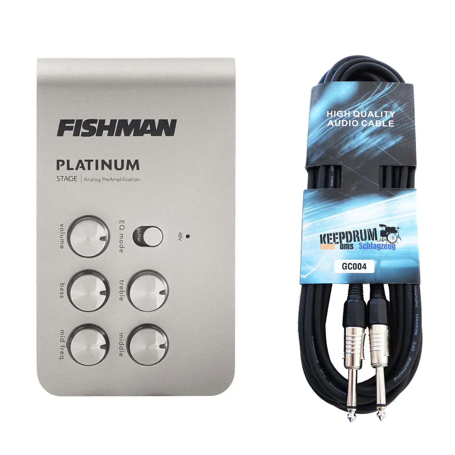 Напольный предусилитель для акустической гитары Fishman PRO-PLT-301 Platinum Stage EQ с кабелем