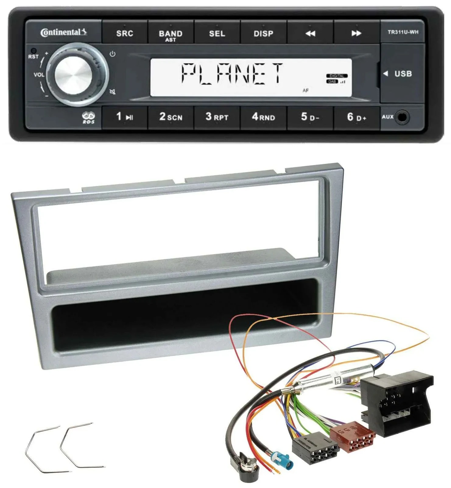 Автомагнитола для Opel Combo C/Corsa C/Tigra/Meriva Continental 1 DIN, USB, MP3, AUX