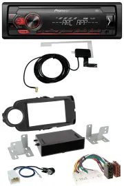Pioneer 1DIN USB DAB MP3 AUX Autoradio für Toyota Yaris (11-14) - schwarz
