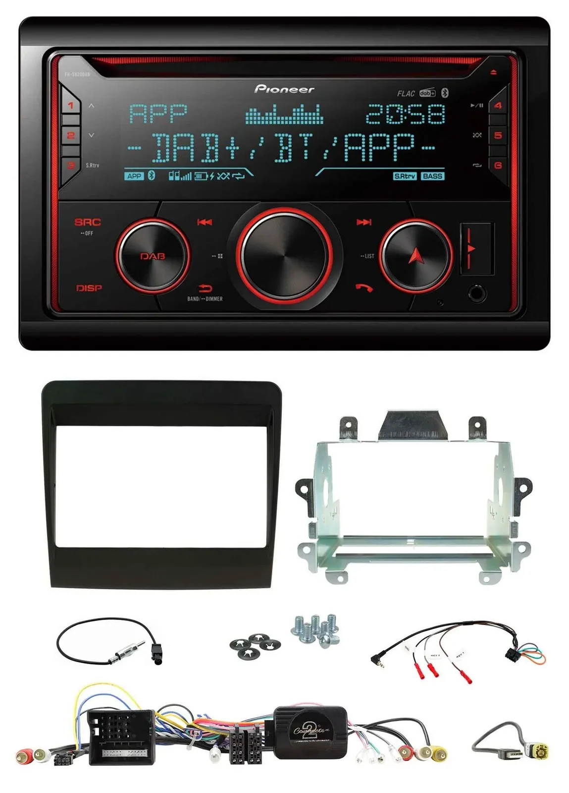 Автомагнитола Pioneer 2-DIN, DAB, Bluetooth, USB, CD, для Porsche 911 (2011–2017)