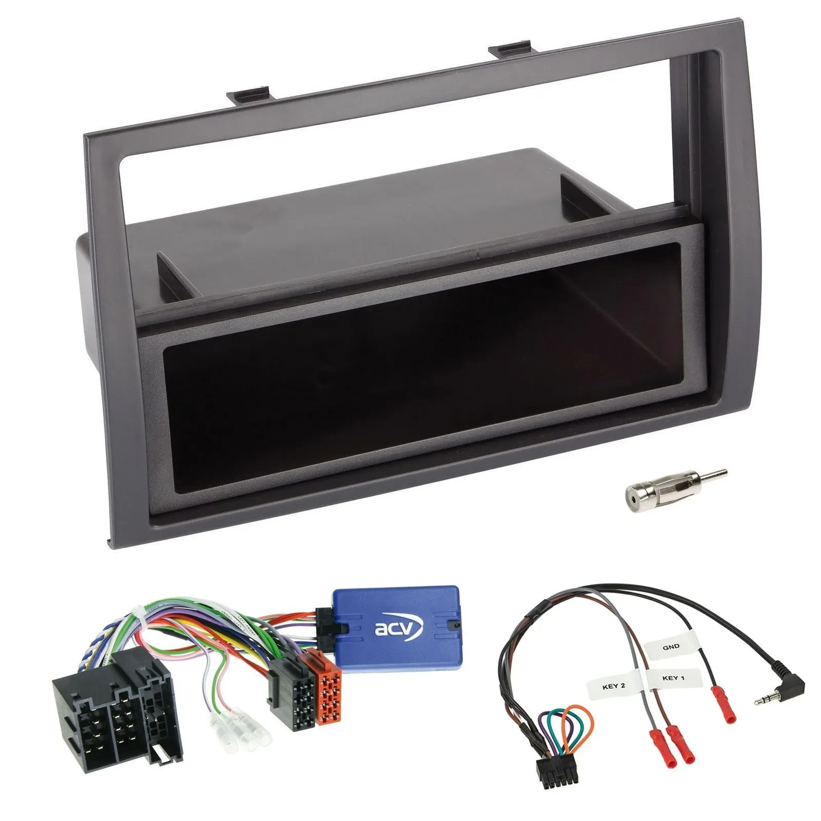 Radioset Lenkradadapter DIN Autoradio für Fiat Ducato 2008-2011 schwarz