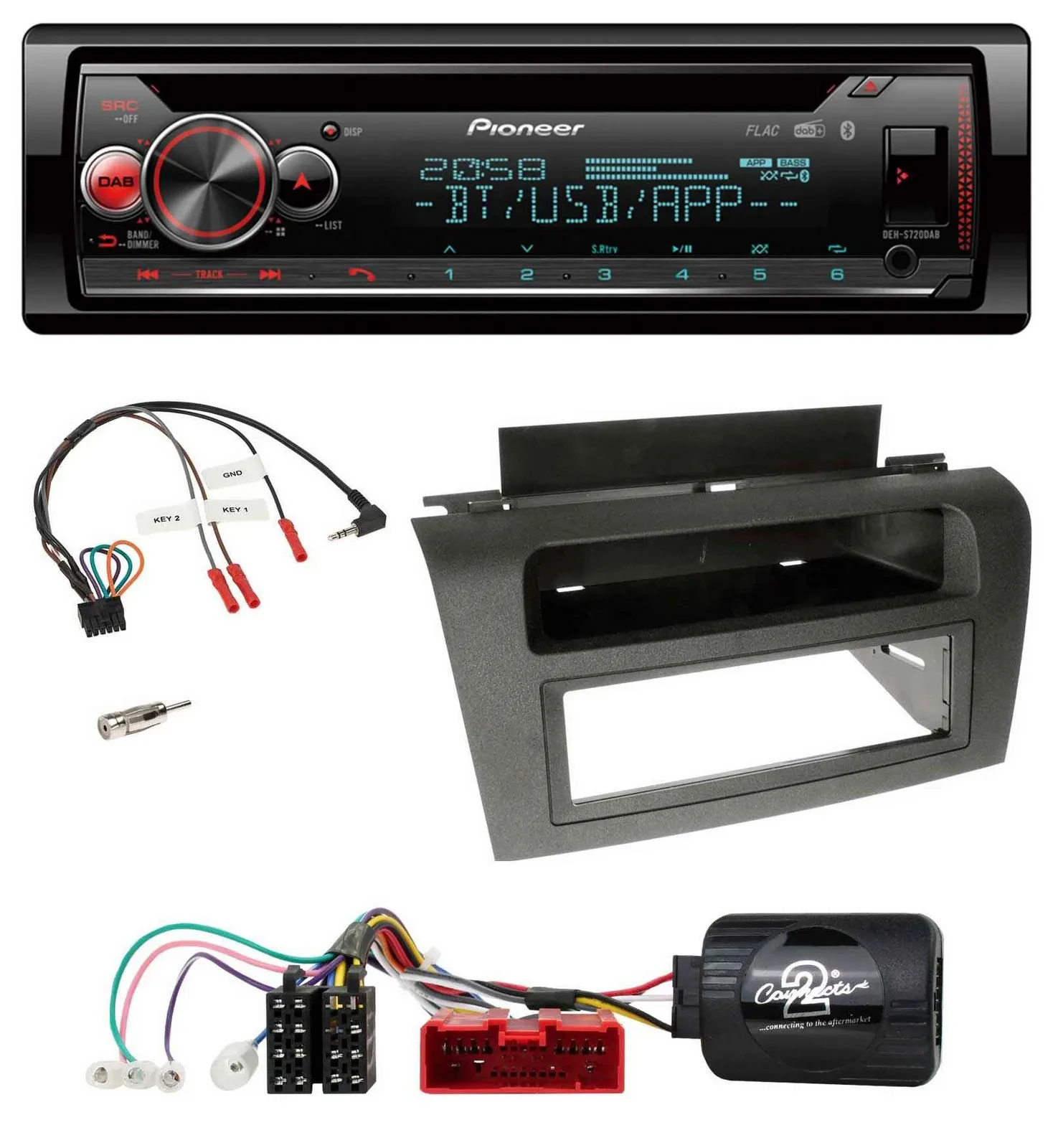 Автомагнитола для Mazda 3 (2003–2009) Pioneer DAB, CD, Bluetooth, USB