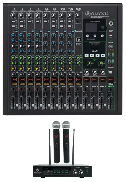 Аналоговый микшер Mackie ONYX12 с микрофонной радиосистемой