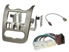 Radioeinbauset Doppel DIN Autoradio für Dacia Logan Sandero Duster ab 11 dunkels