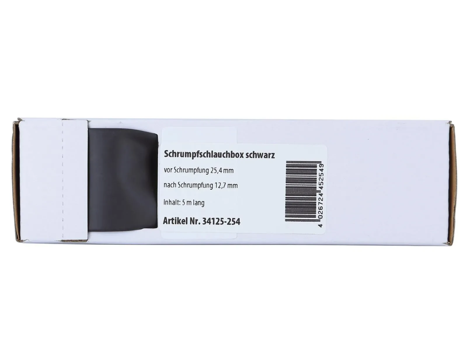 ACV Schrumpfschlauch schwarz Durchmesser: 25,4 mm Länge: 5 m 34125-254