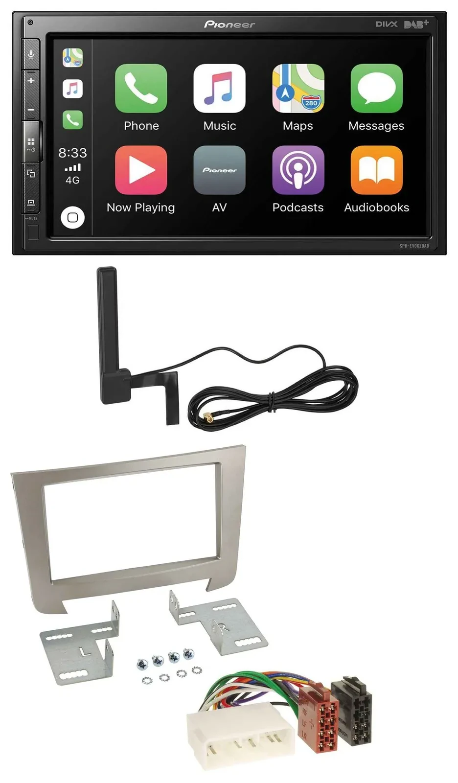 Pioneer USB 2DIN Bluetooth DAB MP3 Autoradio für SSangYong Rexton ab 2013