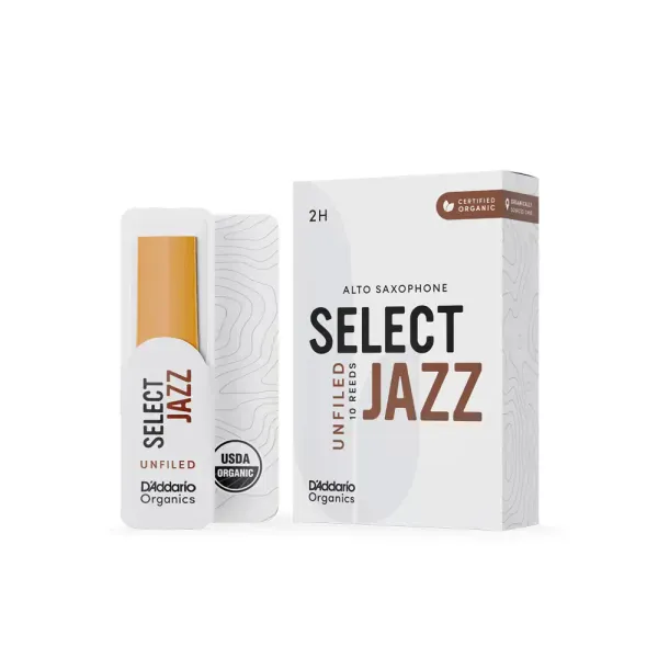 Трость для саксофона D'Addario ORRS10ASX2H Organic Select Jazz Unfiled 2H (10 штук)