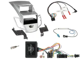 Radioset Lenkradadapter DIN Autoradio für Ford Fiesta 2010-2013 Display silber