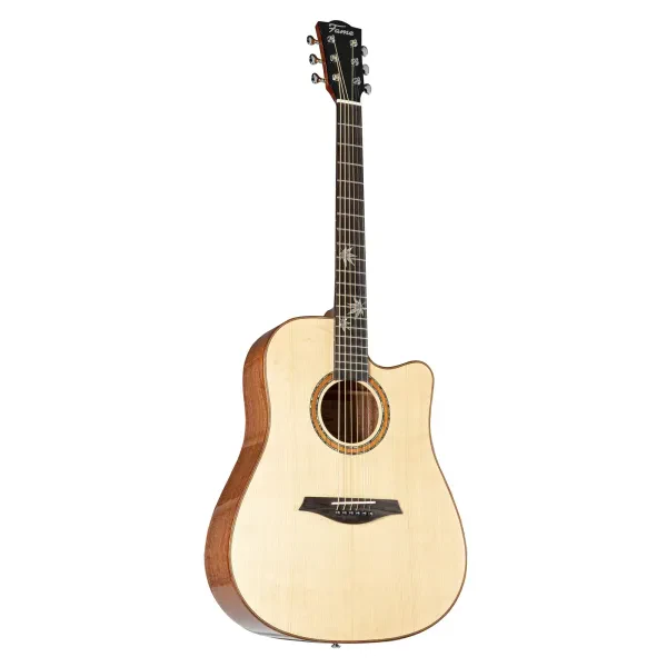 SP-SO D Dreadnought Akustikgitarre, Massive Sitka-Fichte, Silbereiche, Mahagoni