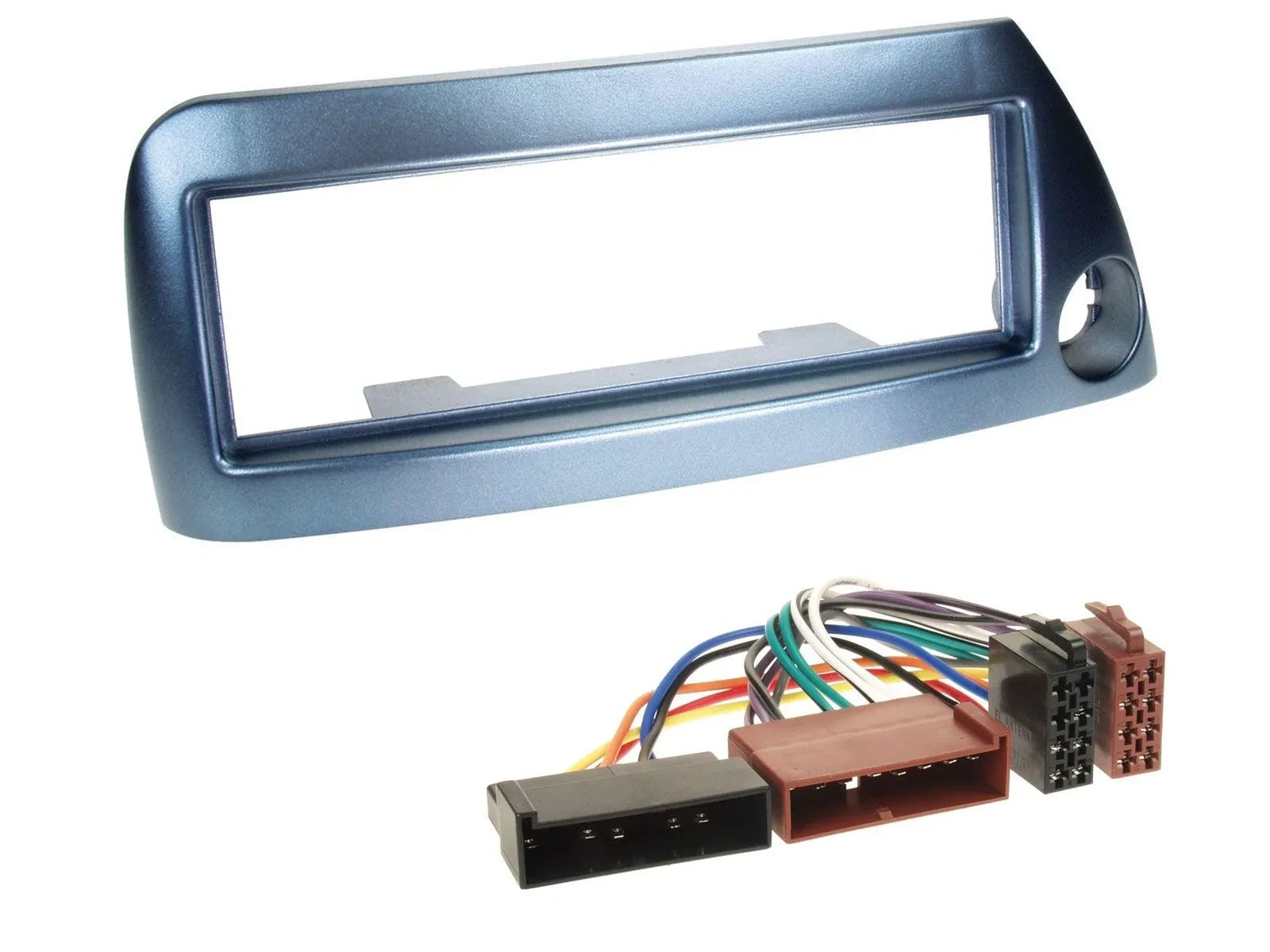 Einbauset DIN Autoradio für Ford Ka bis 2008 blau-metallic