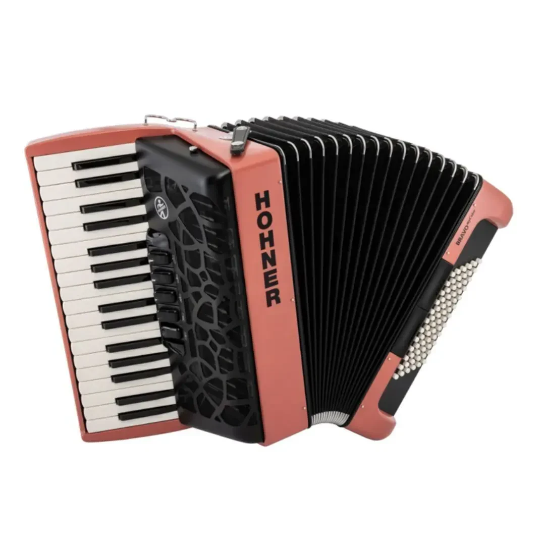 Б/У Аккордеон Hohner Accordions BRAVO MyColor III 72 хроматический, фортепианная клавиатура, 72 баса, цвет Fire Venetian Red