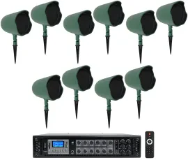 Рупорная акустика JBL GSF6-GN Green с усилителем (10 штук)