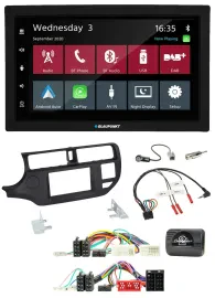 Blaupunkt 2DIN Lenkrad USB Bluetooth DAB Autoradio für Kia Rio UB 11-15 schwarz