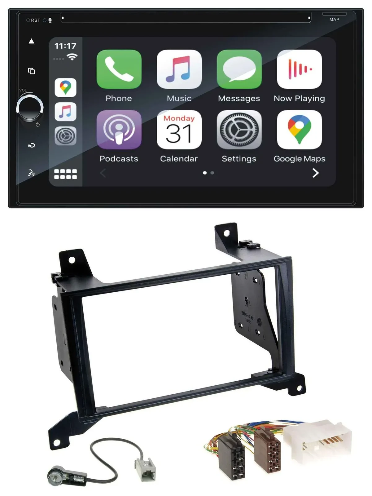 Blaupunkt 2DIN Bluetooth DAB USB DVD MP3 Autoradio für Hyundai Santa Fe CM 09-12